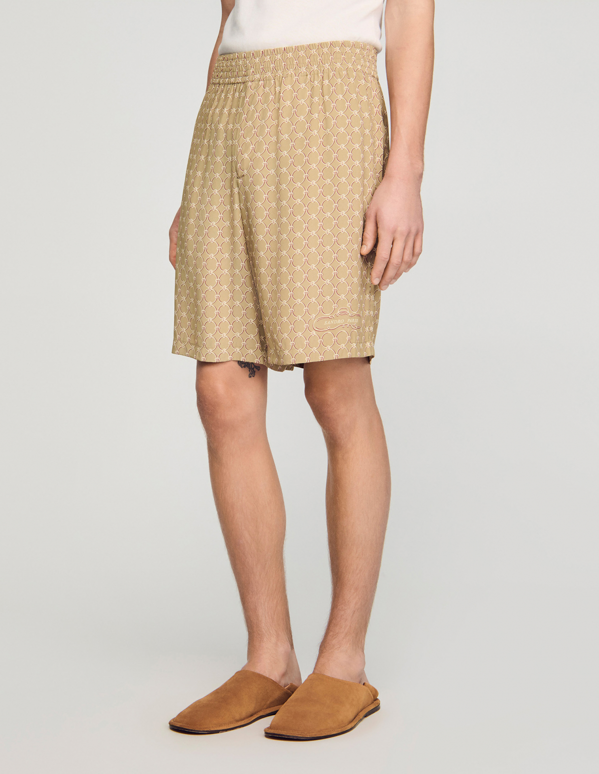 Мужские шорты с принтом в виде звеньев_4