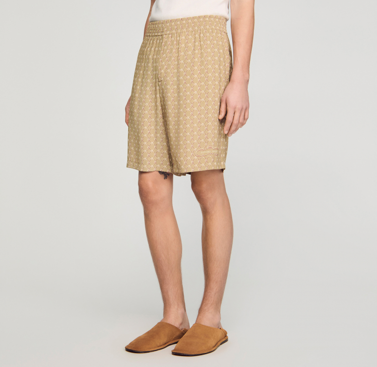 Мужские шорты с принтом в виде звеньев