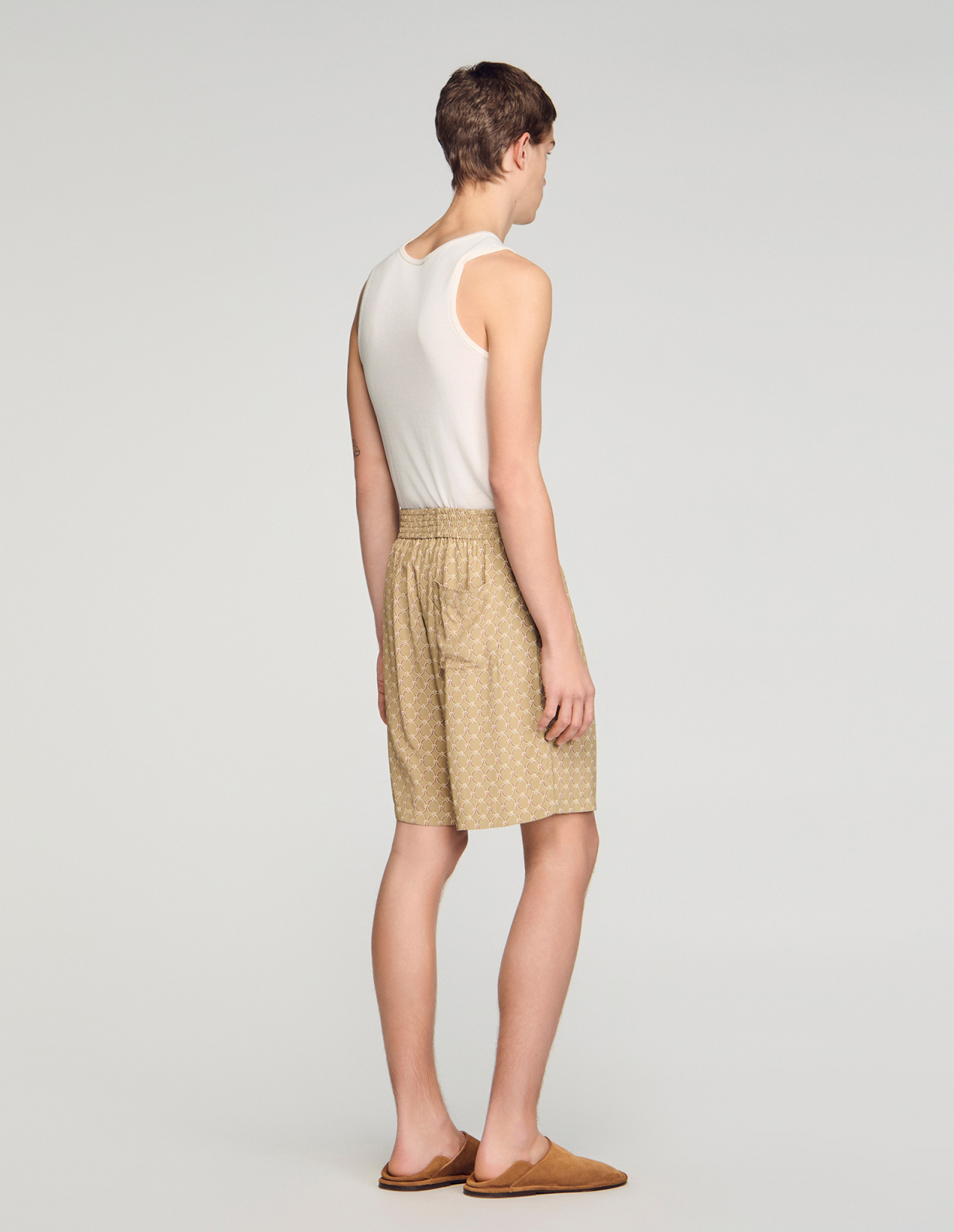 Мужские шорты с принтом в виде звеньев_5