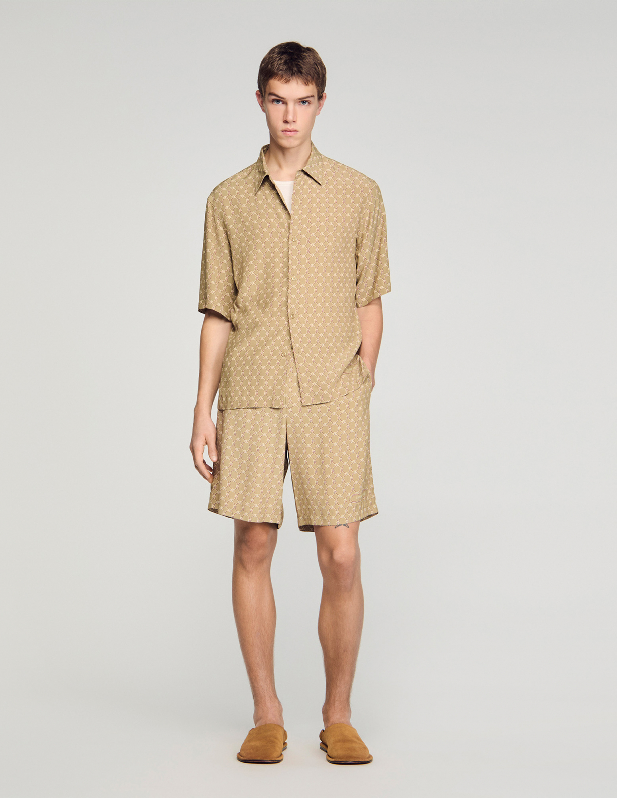 Мужские шорты с принтом в виде звеньев_6