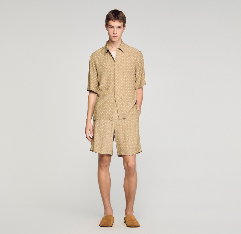 Мужские шорты с принтом в виде звеньев