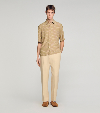 Мужская рубашка с принтом в виде звеньев