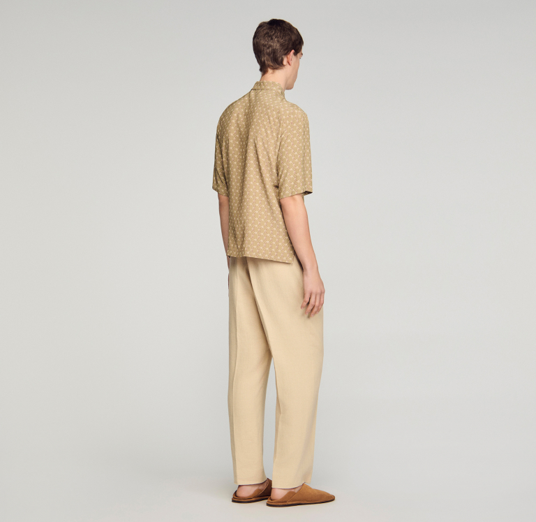 Мужская рубашка с принтом в виде звеньев