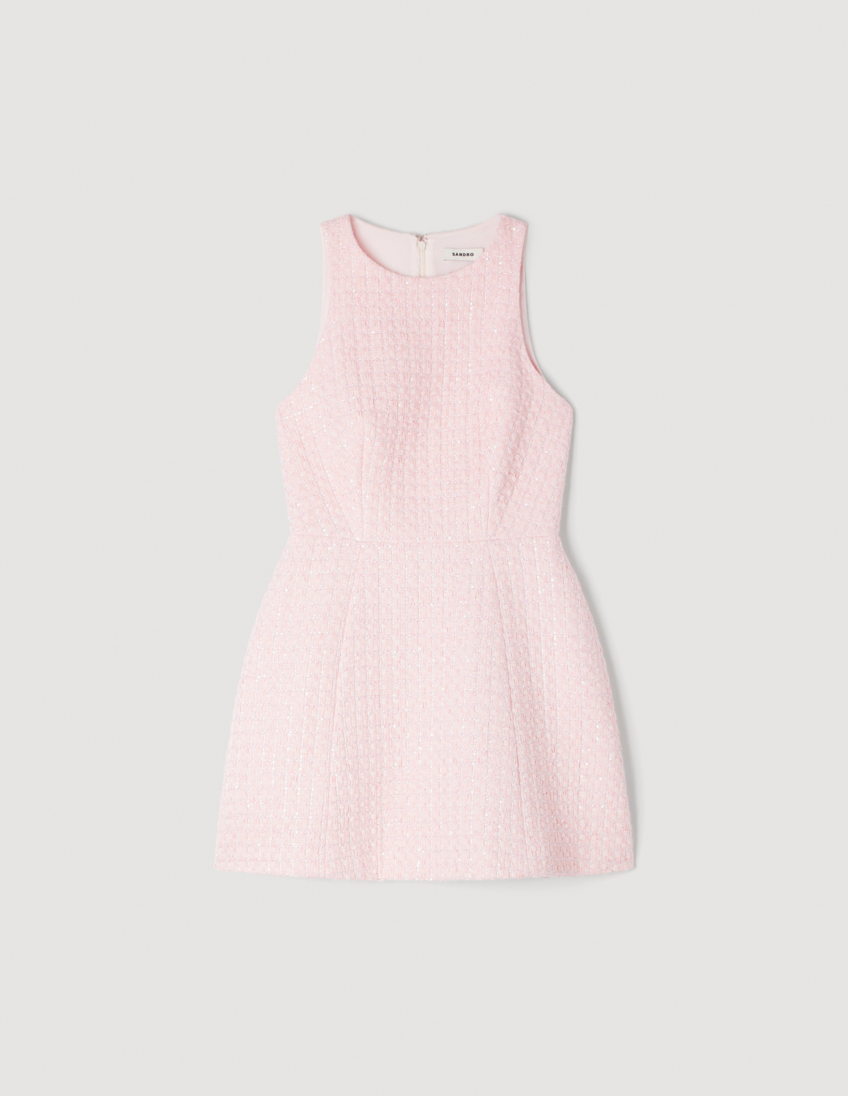 Жіноча твідова сукня, розшита паєтками_6