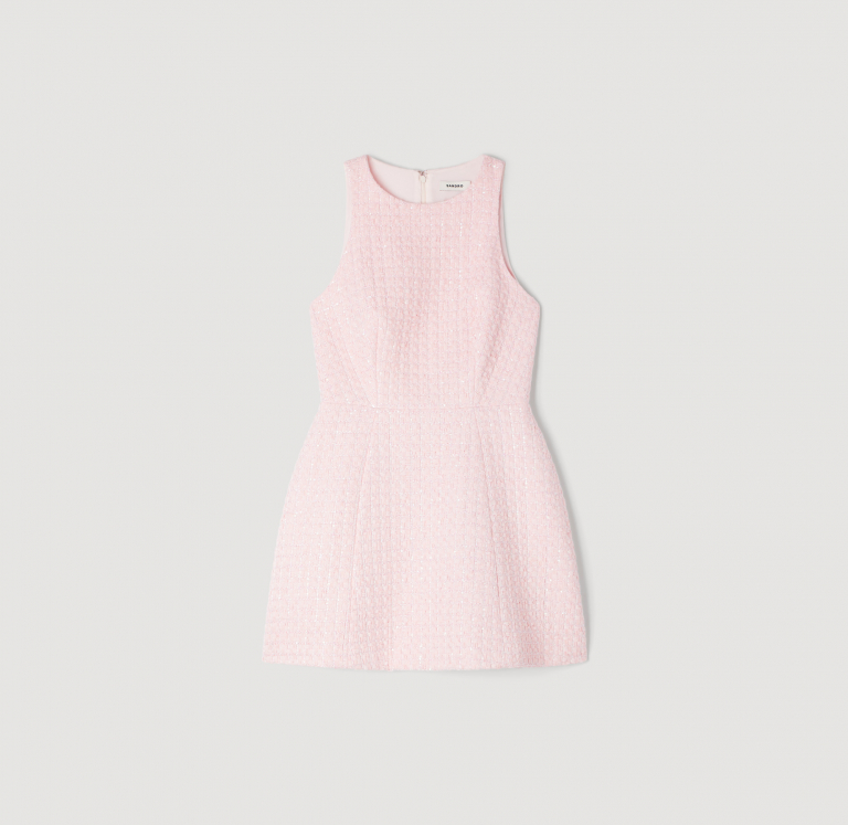 Жіноча твідова сукня, розшита паєтками