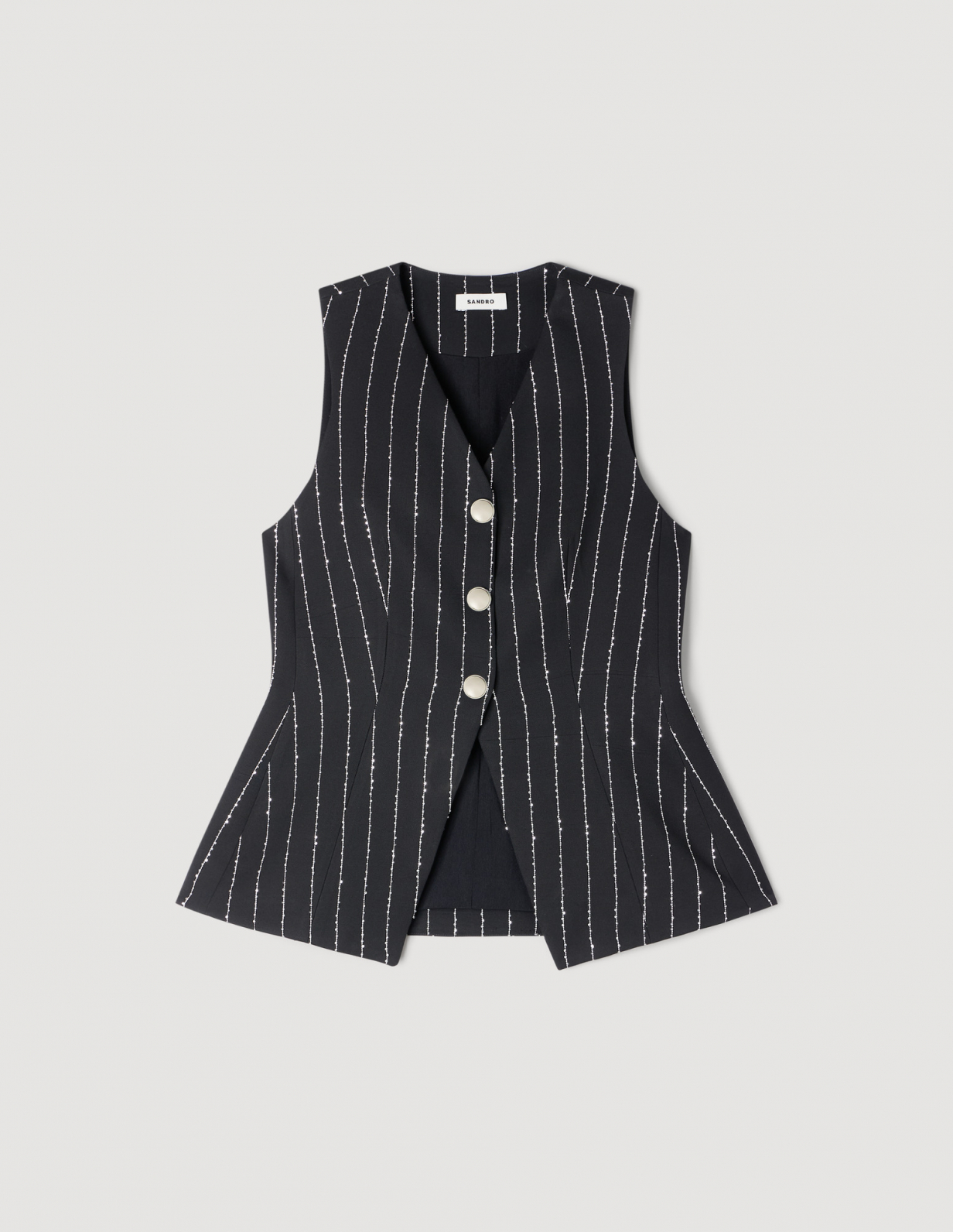 Женский жилет в полоску с пайетками_6