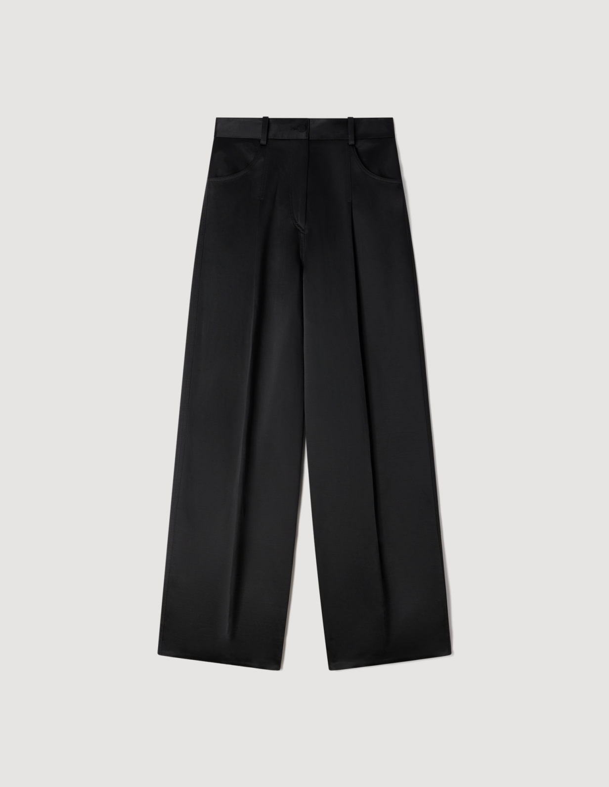 Жіночі широкі атласні брюки_6