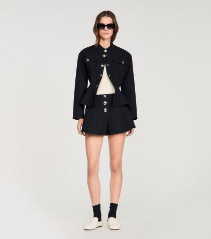 Жіночі розкльошені шорти на кнопках