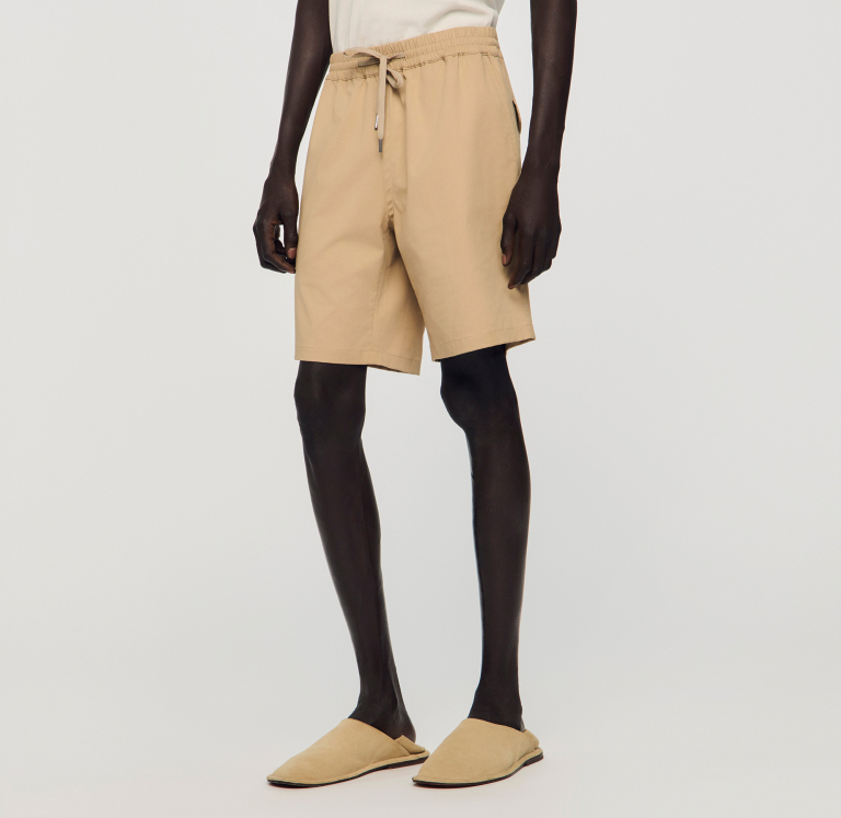 Мужские бежевые хлопковые шорты