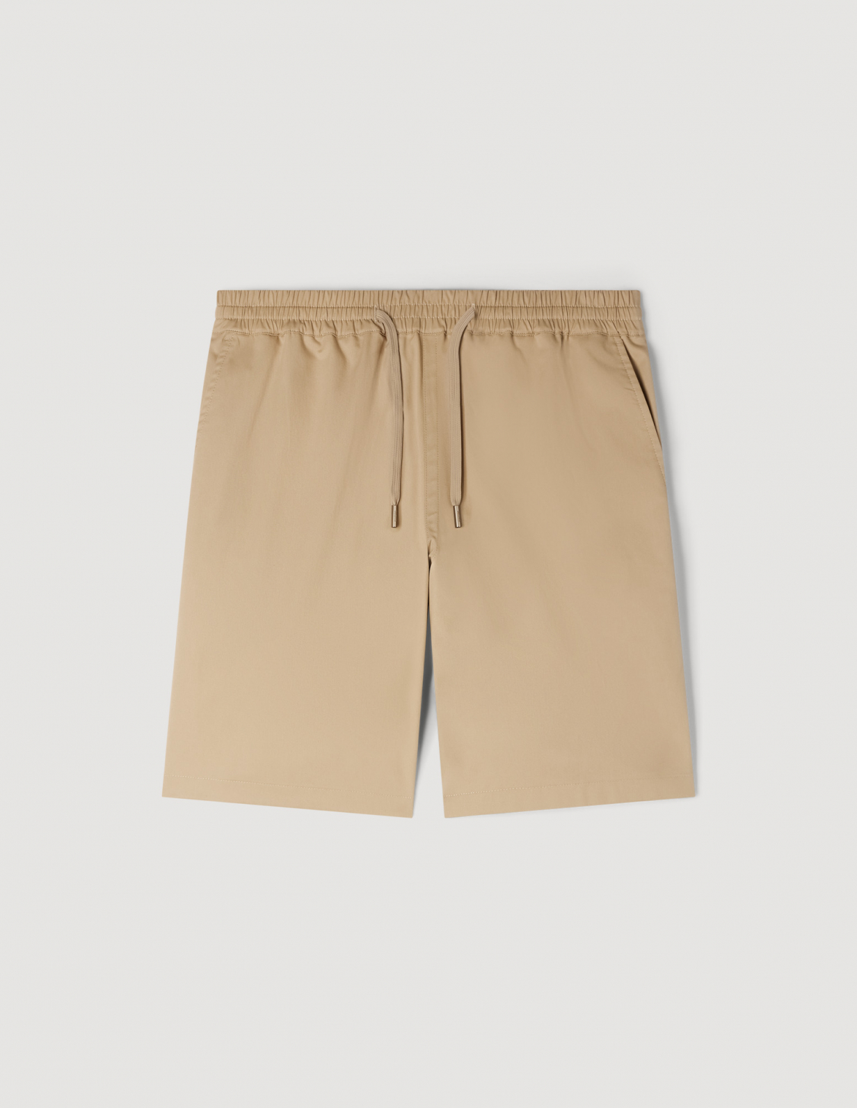 Мужские бежевые хлопковые шорты_6