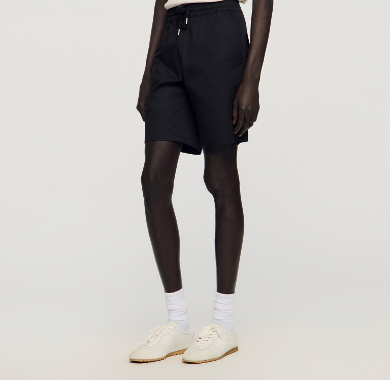 Мужские черные хлопковые шорты