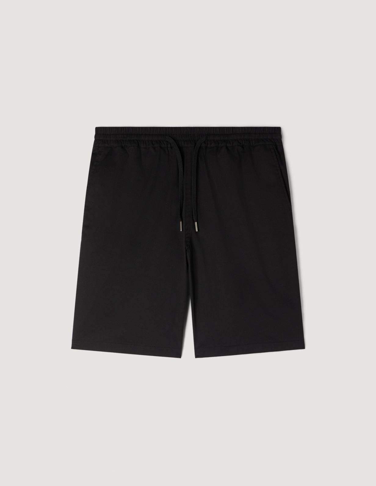 Мужские черные хлопковые шорты_6