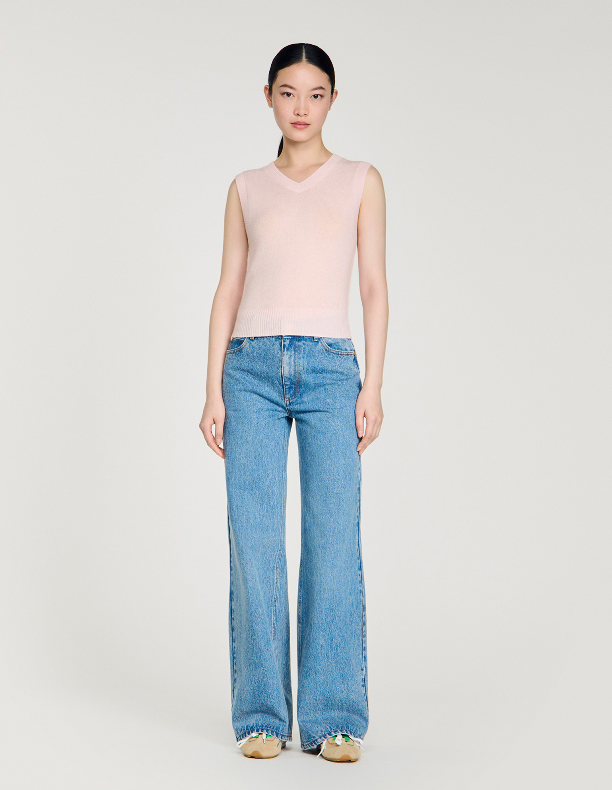 Жіночий укорочений топ з вовни та кашеміру_2