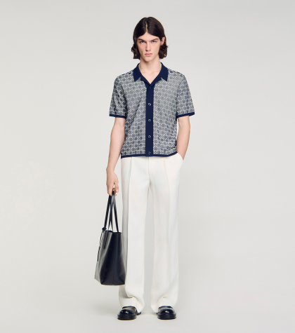 Чоловіча сорочка із жакардовим візерунком