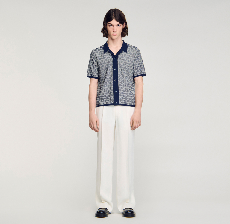 Чоловіча сорочка із жакардовим візерунком