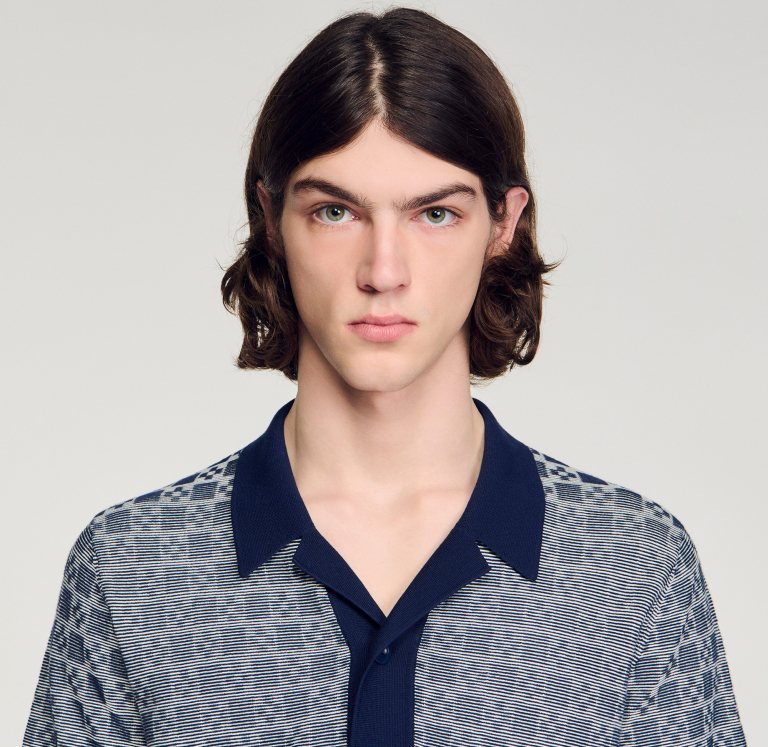 Чоловіча сорочка із жакардовим візерунком