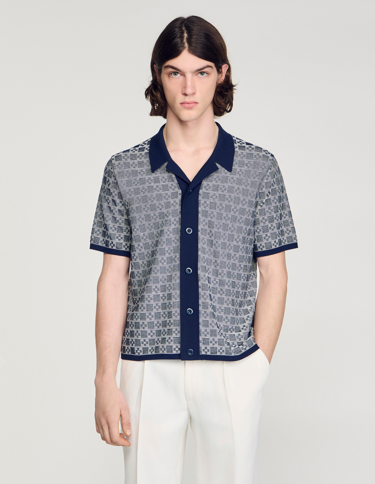 Чоловіча сорочка із жакардовим візерунком_4