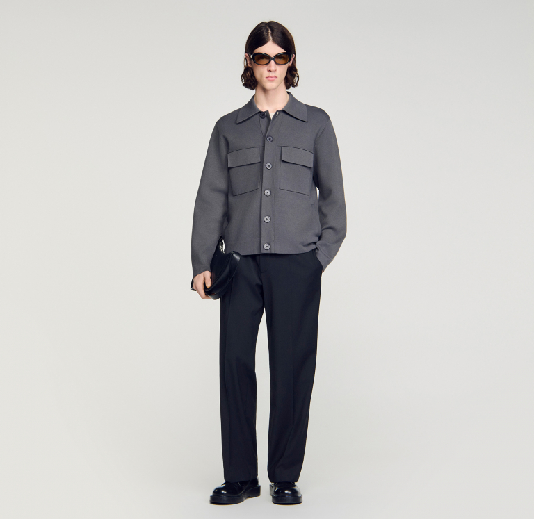 Мужской серый кардиган