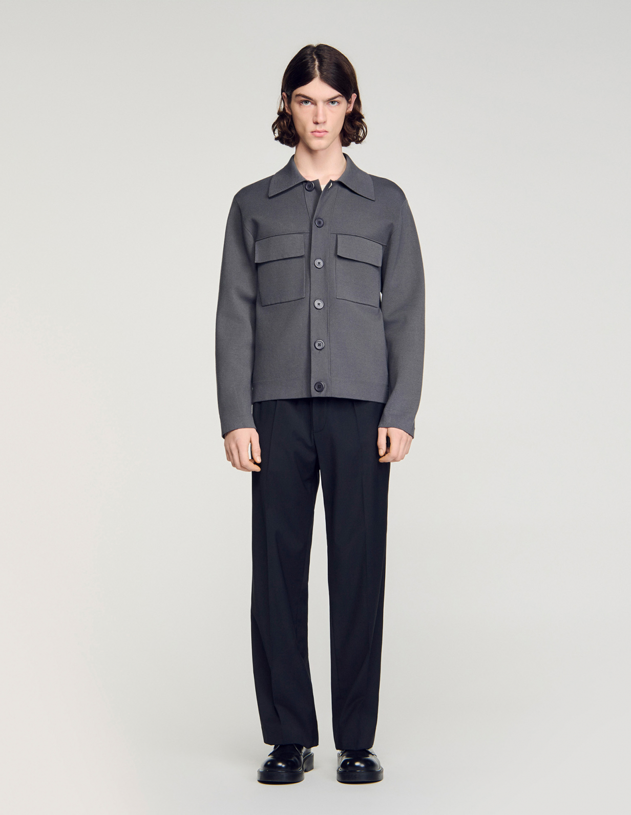 Мужской серый кардиган_6