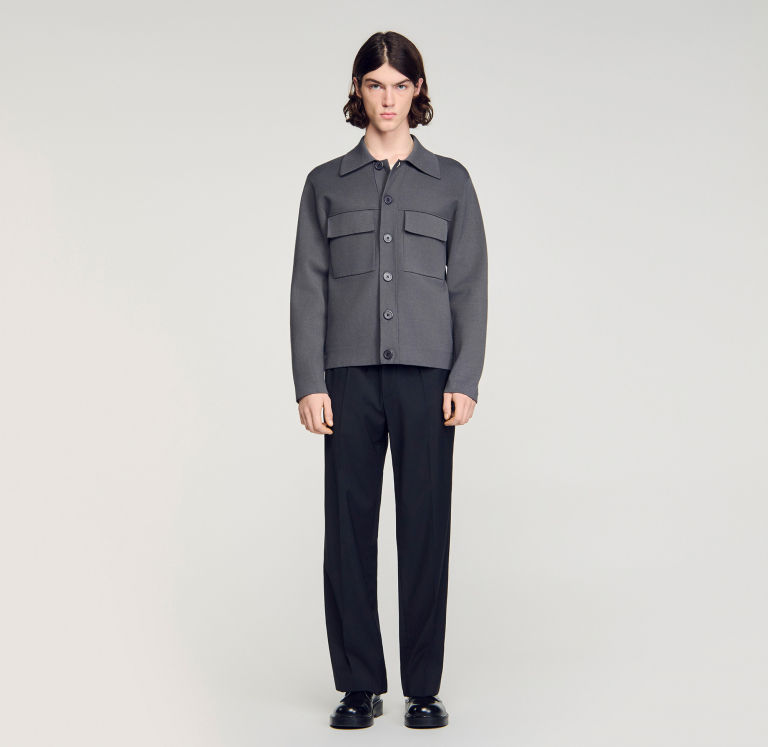 Мужской серый кардиган