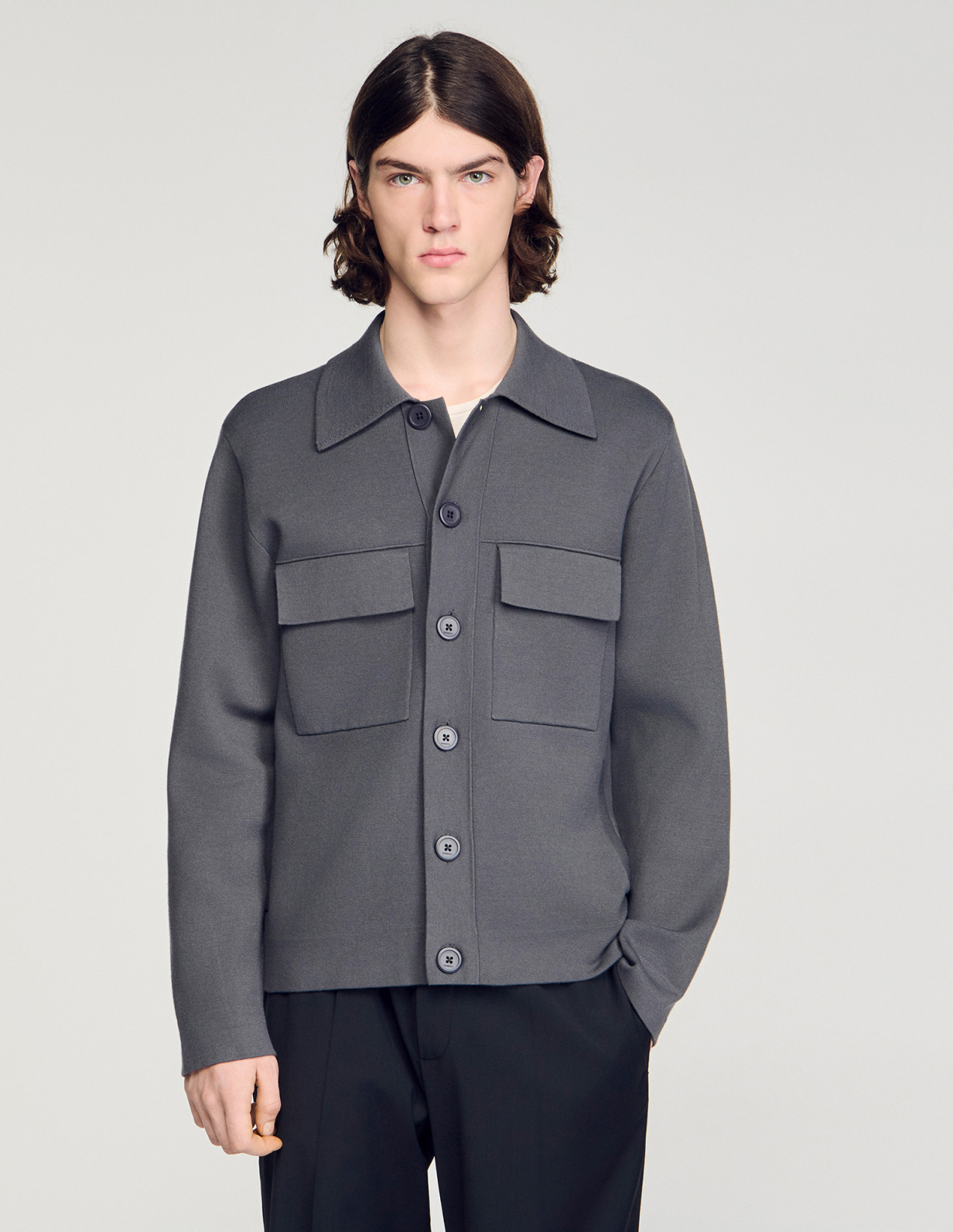 Мужской серый кардиган_4