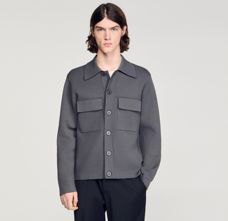 Мужской серый кардиган