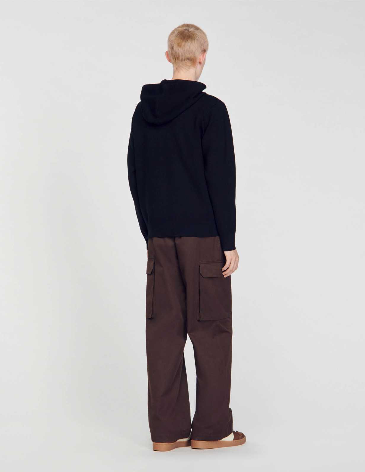 Мужское черное худи на молнии_4