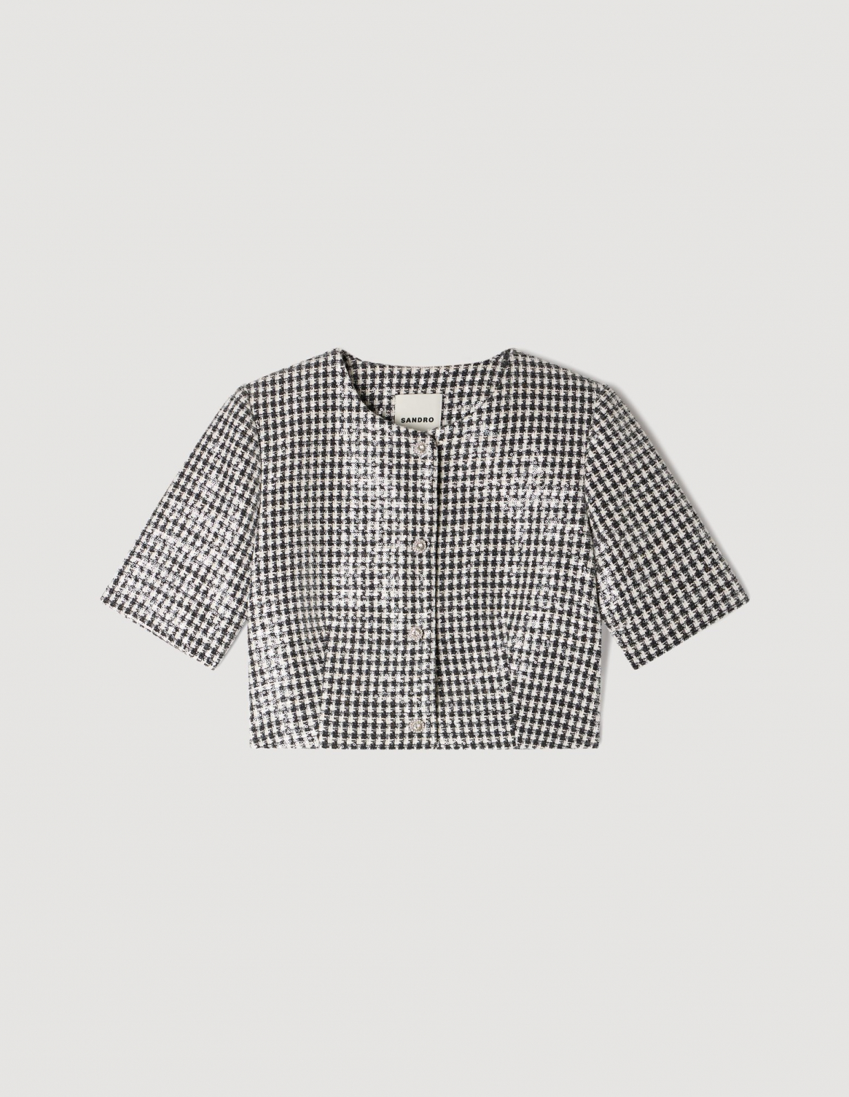 Жіночий твідовий жакет у візерунок 