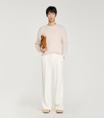 Мужской молочный джемпер