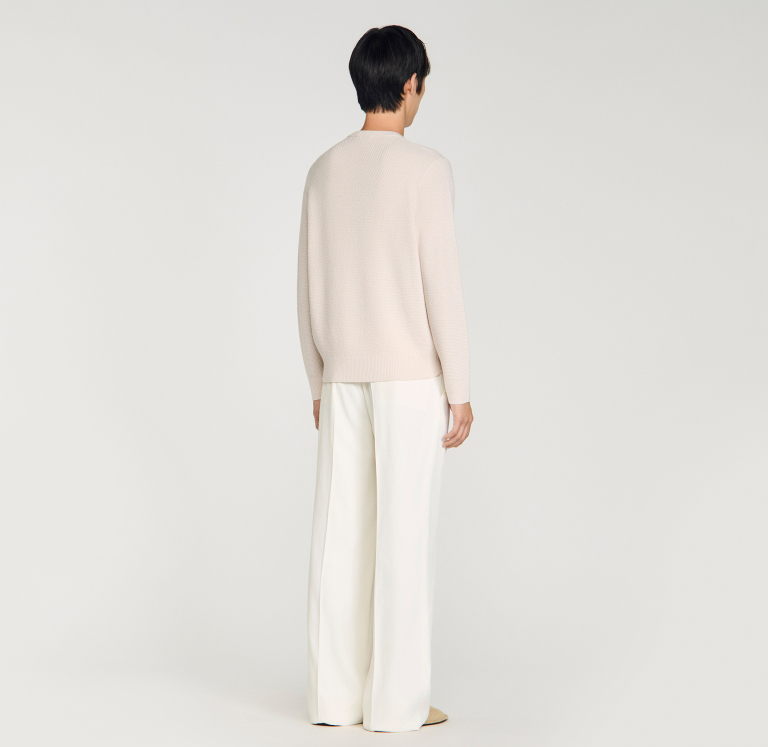 Мужской молочный джемпер