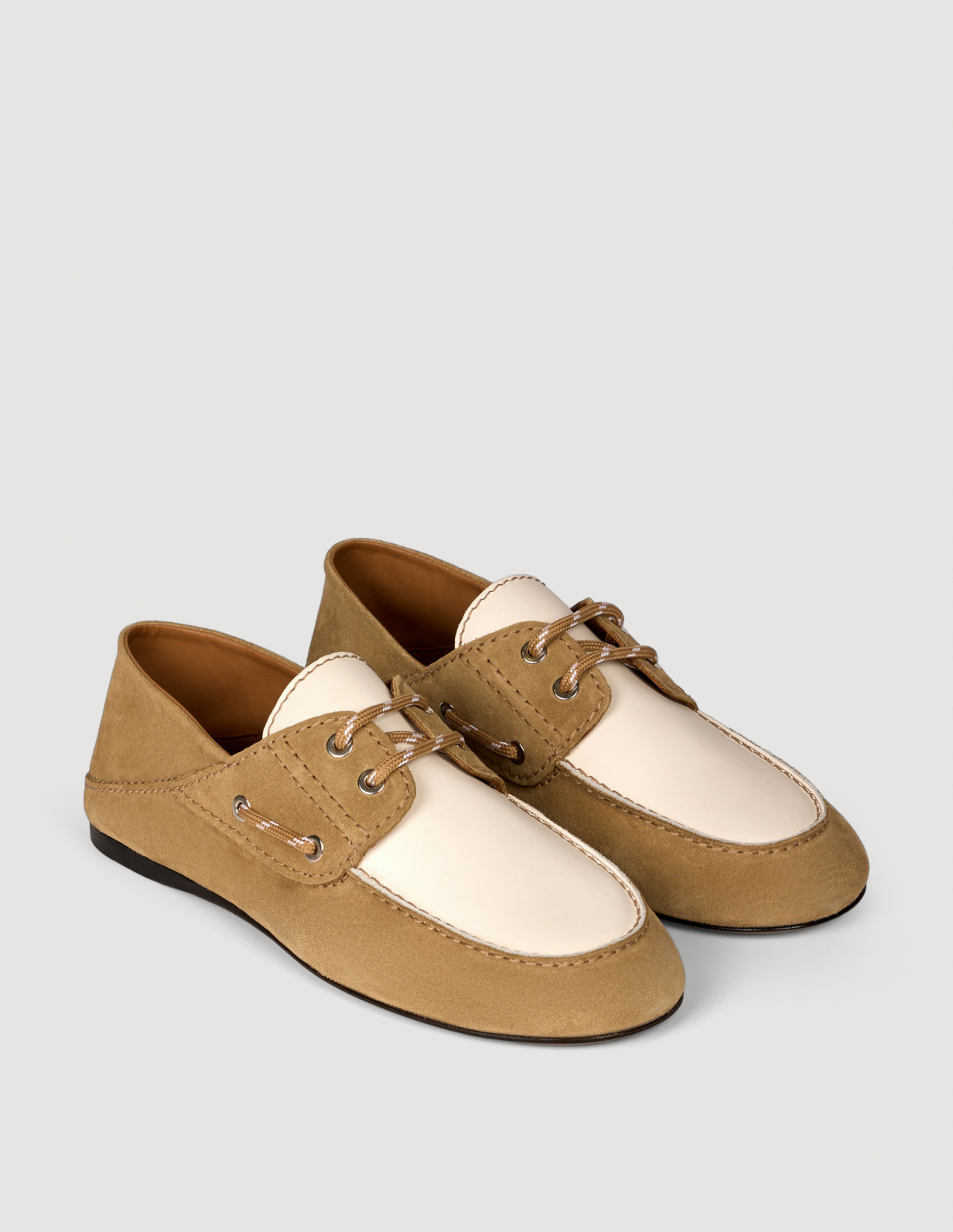 Жіночі замшеві мокасини на шнурівці_2