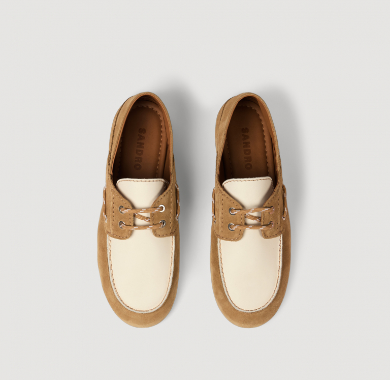 Жіночі замшеві мокасини на шнурівці