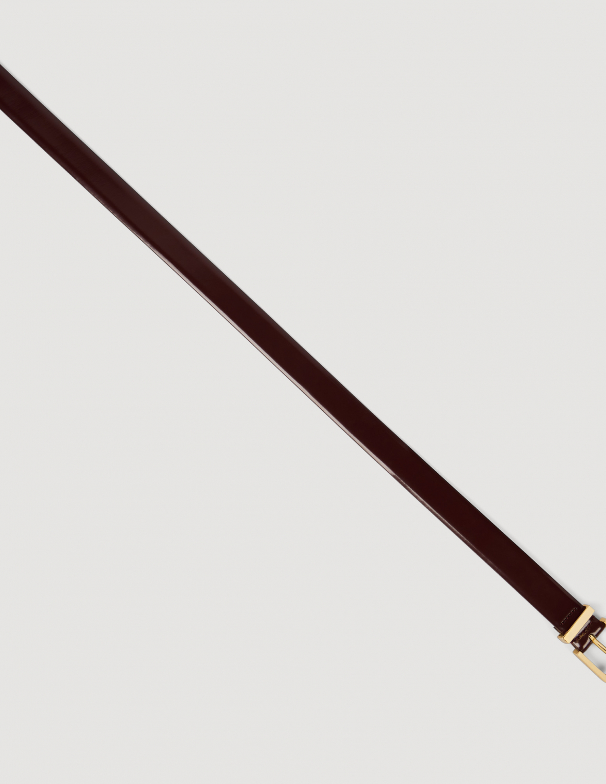 Жіночий бордовий ремінь з квадратною пряжкою_2