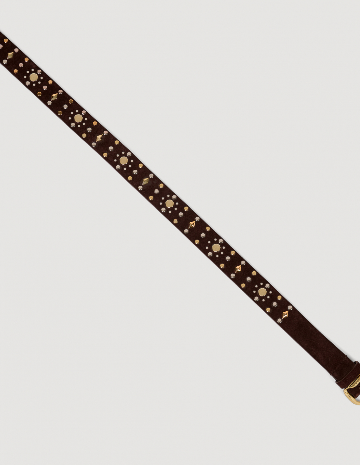 Женский замшевый ремень с заклепками_2