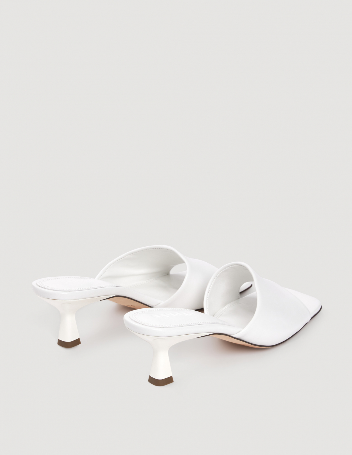 Женские мюли на каблуке из гладкой кожи_3