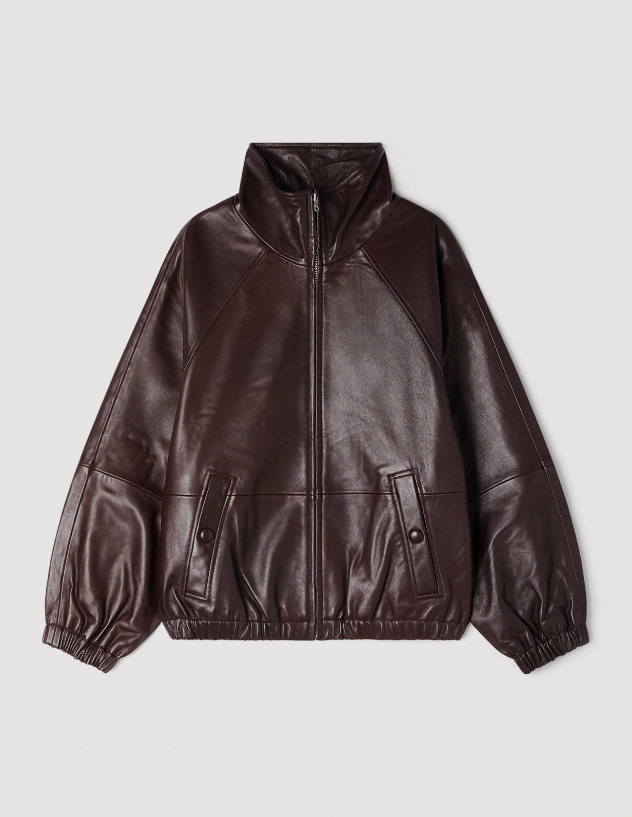 Жіноча коричнева шкіряна куртка_6