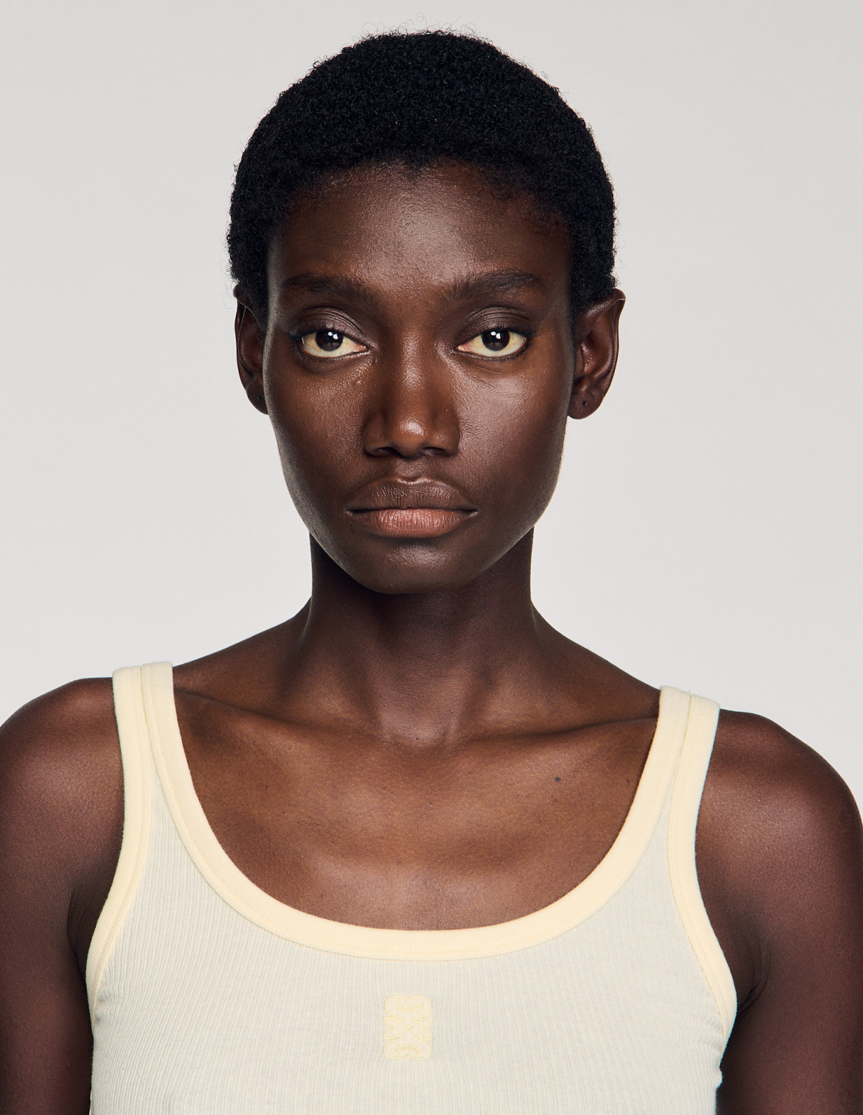 Жіночий жовтий топ в рубчик_3