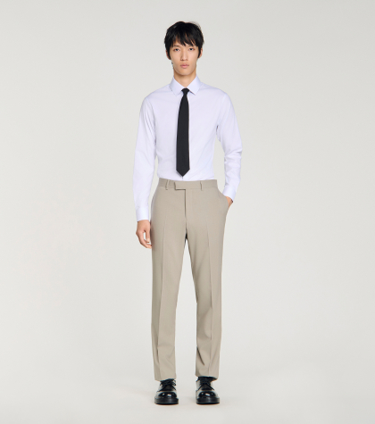 Чоловічі сірі костюмні брюки