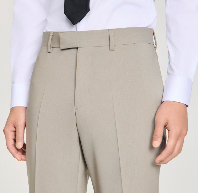 Чоловічі сірі костюмні брюки