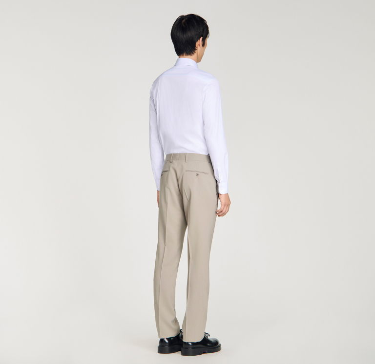 Чоловічі сірі костюмні брюки