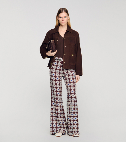 Жіночі вільні брюки з квітковим принтом