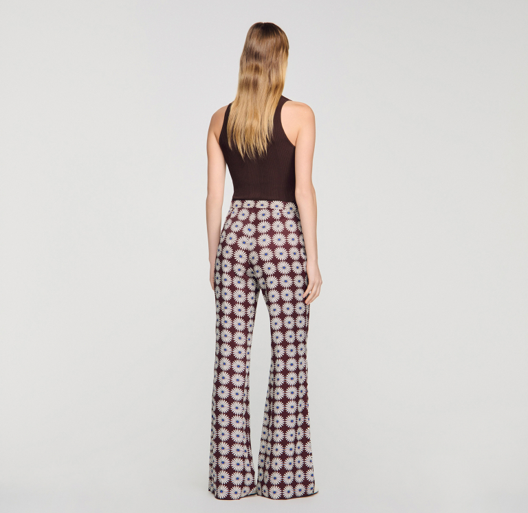 Жіночі вільні брюки з квітковим принтом