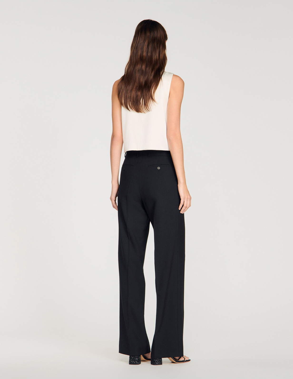 Жіночі класичні брюки зі складками_5