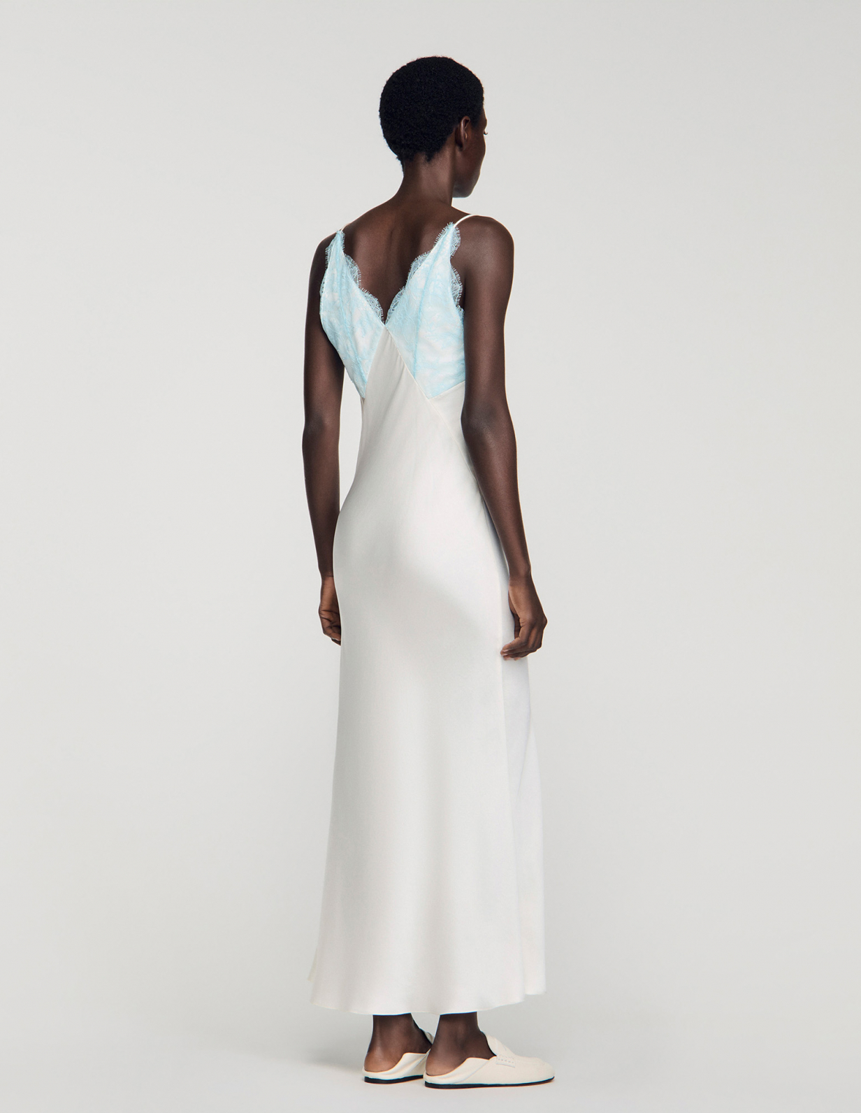 Женское длинное платье в стиле нижнего белья_5