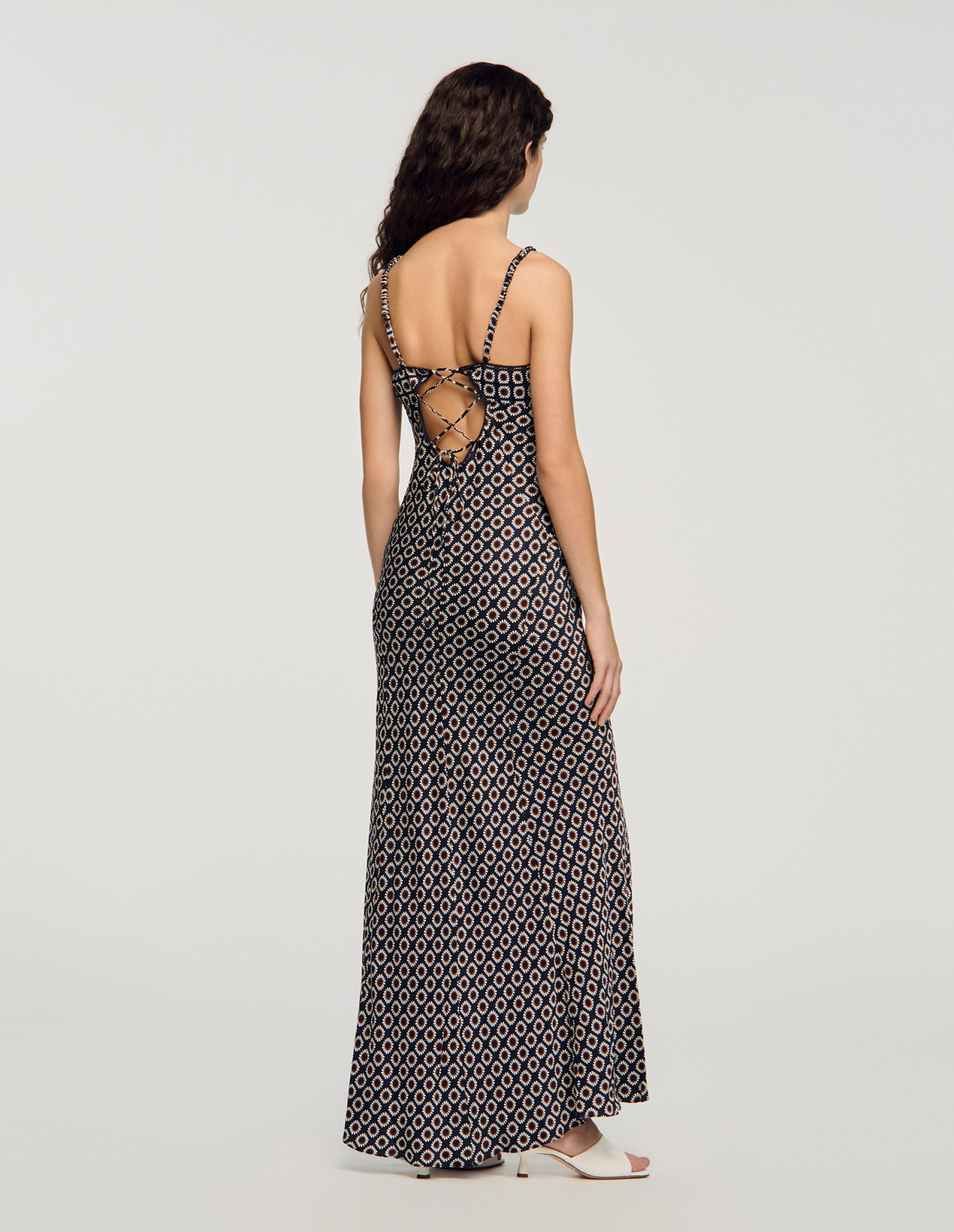 Жіноча довга сукня з квітковим принтом_5