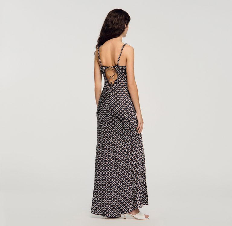 Жіноча довга сукня з квітковим принтом