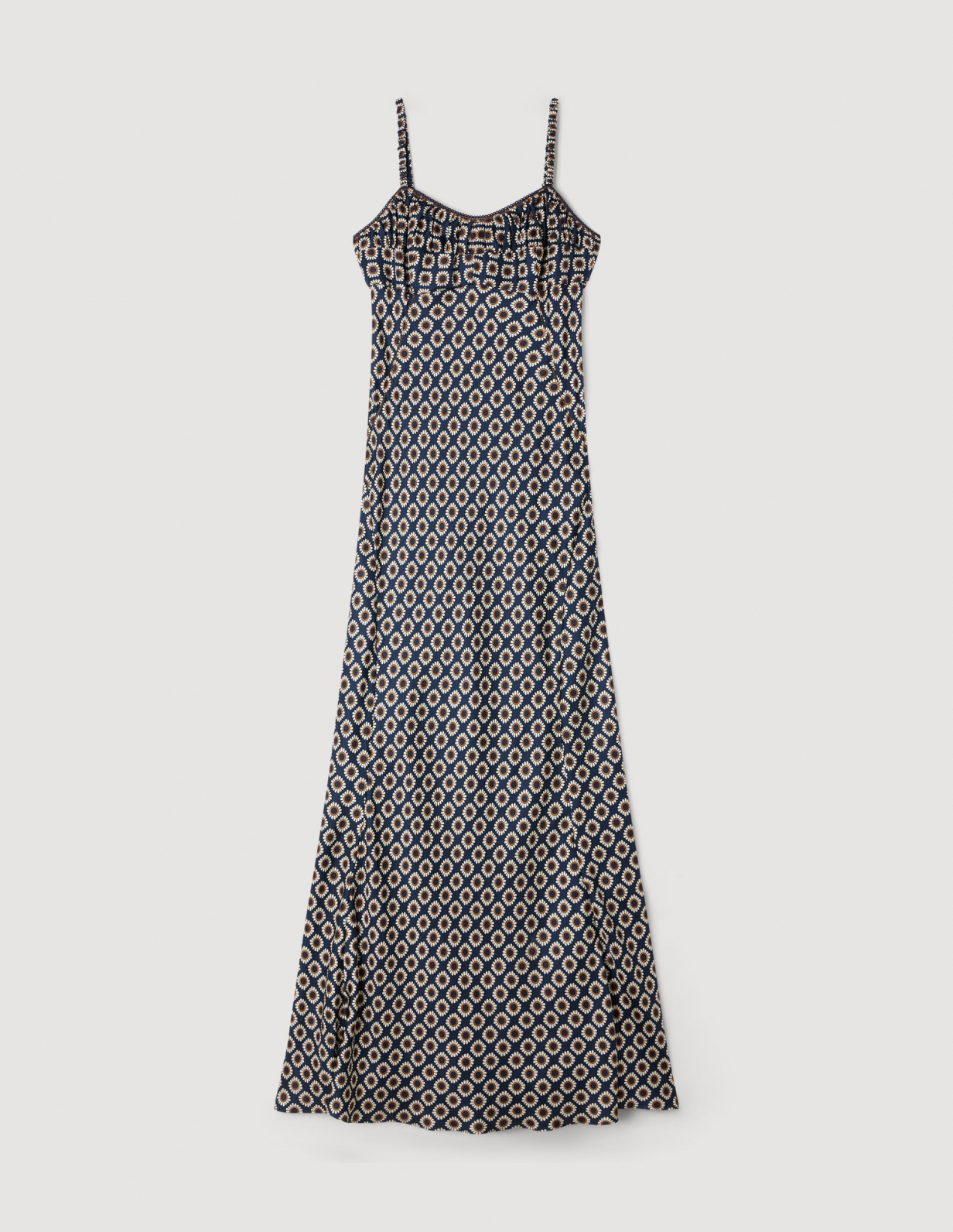 Жіноча довга сукня з квітковим принтом_7