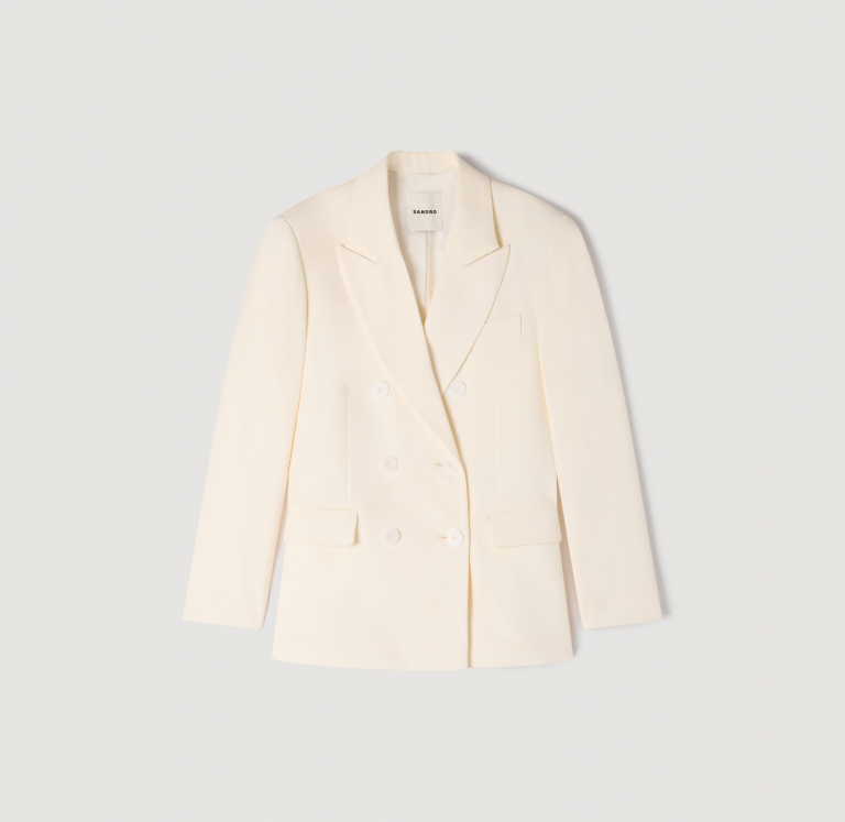 Жіночий двобортний приталений жакет