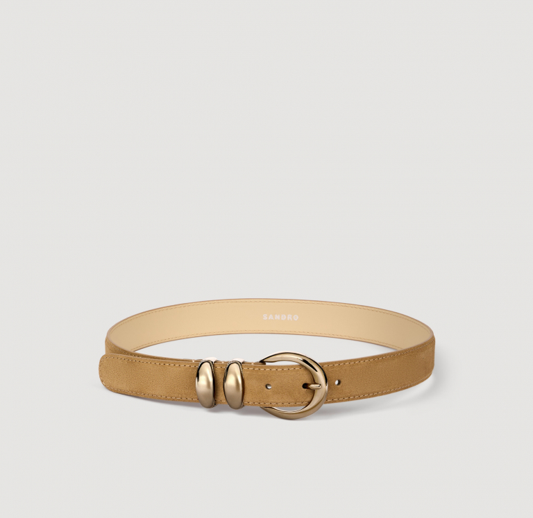 Женский бежевый кожаный ремень