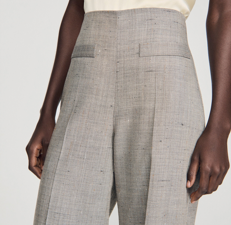 Жіночі картаті вовняні брюки